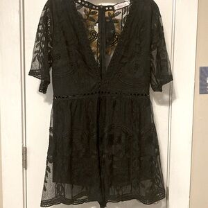 Wickey LS lace romper